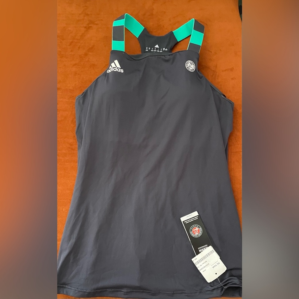 ADIDAS charcoal tennis/athletic tank.